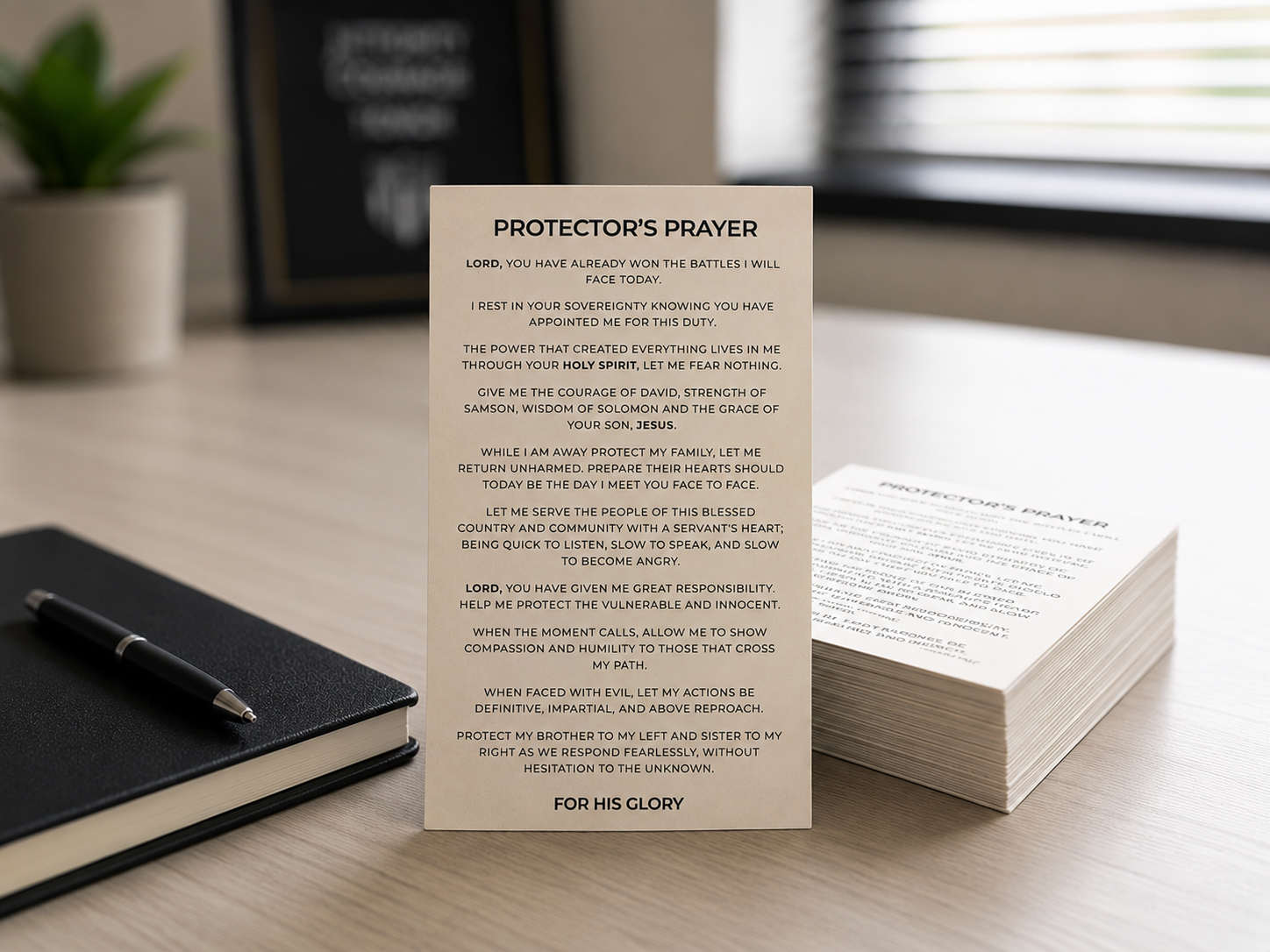 Protector Sprayer Protector's Prayer Card – Team Packs | Protector's Prayer™