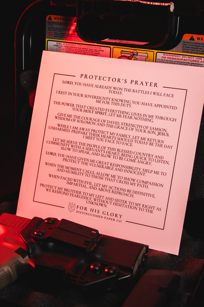 Protector’s Prayer – Signature 8x8 Black & White Print Acrylic Frame